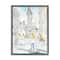 Stupell Industries Watercolor City People Wall Art with Black Frame